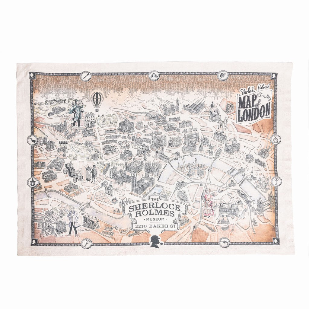 Tea Towel Sherlock's Map